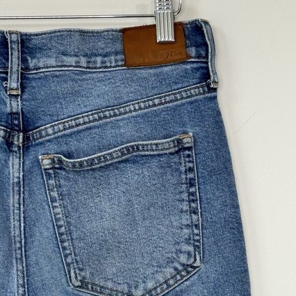 J. Crew Full Length Classic Straight Jeans Size 27 Blue High Rise Raw Hem - Picture 9 of 12